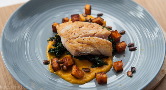 Ozzy Beck's Coley, Butternut Squash & Cavolo Nero