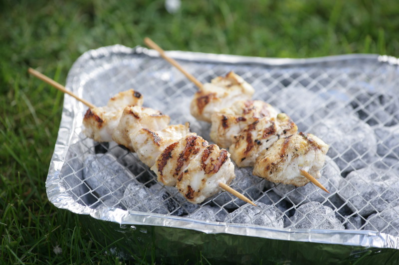 Fishbox BBQ - Monkfish Kebabs