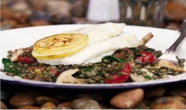 Roast Brill with Puy Lentils & Shitake Mushrooms- Fishbox
