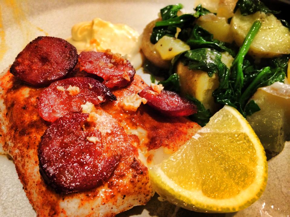 Chorizo and Paprika Hake