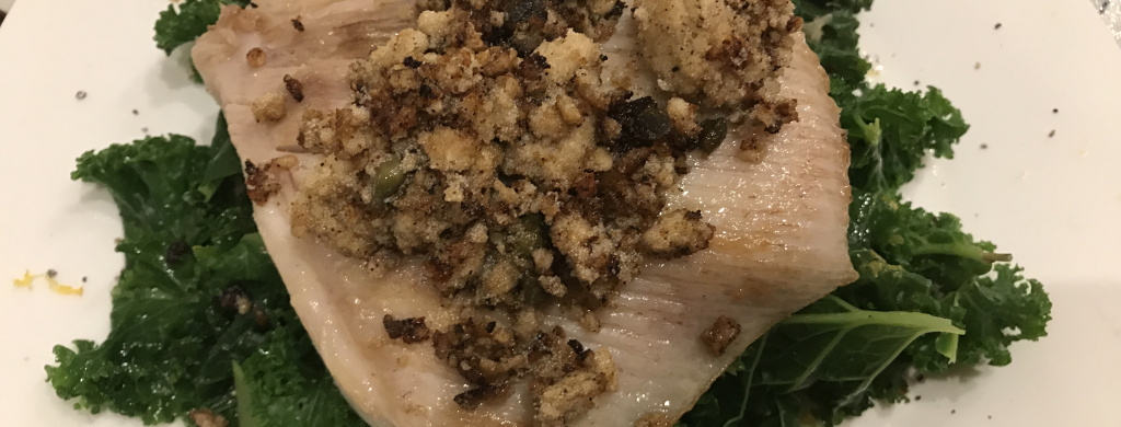 Pan-Fried Skate with Capers and Cod Roe