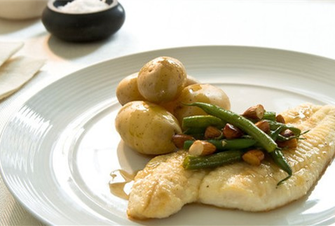 Lemon Sole with Green Beans and Potatoes