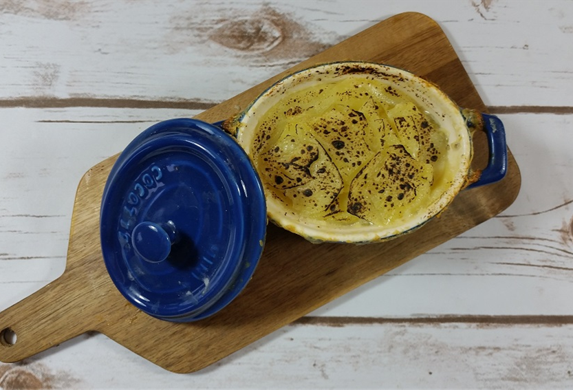 Smoked Coley, Spring Onion  and Potato Pie